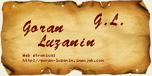 Goran Lužanin vizit kartica